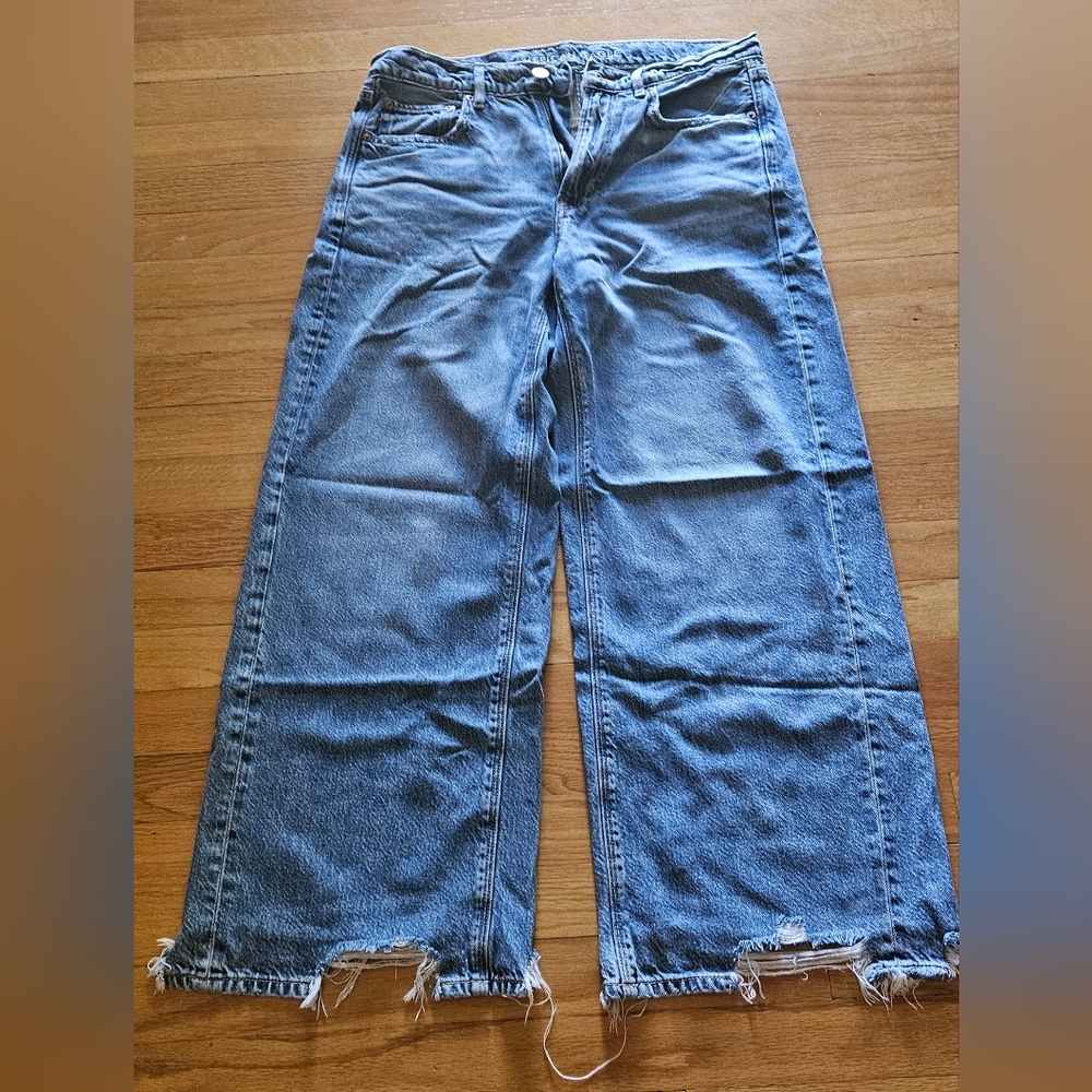 American Eagle Outfitters Dreamy Drape High Rise Baggy Wide Leg Jean